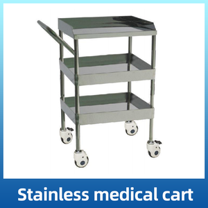 Ziekenhuis Roestvrij Staal Met Twee Lade Medische <span class=keywords><strong>Instrument</strong></span> Trolley, Verpleging Roestvrijstalen Trolley - Product Image 6