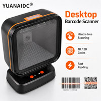 Lecteur de codes-barres omnidirectionnel USB haute vitesse YUANAIDC 1D/2D QR Code, 400 lectures/secondes, capteur CMOS pour POS et commerce de détail