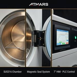 เครื่องทดสอบการเสื่อมสภาพเร็วด้วยแรงดันสูง ATMARS PCT 145C พร้อมห้องแม่เหล็กควบคุมด้วย IoT PLC สำหรับ<span class=keywords><strong>ทดสอบ</strong></span>แผงวงจรพิมพ์เซมิคอนดักเตอร์ - Product Image 5