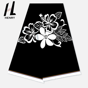 Nhà Máy Bán Buôn Polyester In Ấn Vải Tùy Chỉnh Trắng Lớn Hoa In Vải Cho Dresses - Product Image 3