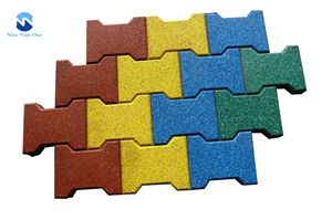 Outdoor Gummi Bürgersteig Straße Ziegel Pflaster fliesen Interlocking Dog-Bone Rubber Paver Bricks - Product Image 6