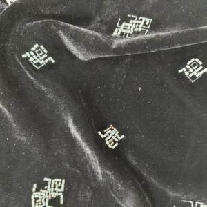 Good Price and Quality Silk Velvet <strong>Fabric</strong> Beads Embroidery Silk Velvet <strong>Fabric</strong> for Dress - Product Image 2