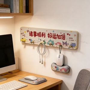 Cute cartoon acrylic strong adhesive no-drill <b>wall</b>-mounted clothes <b>hooks</b> for living room, entryway, and bedroom decorations. - Product Image 2