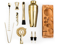 Ensemble de shaker à cocktails Boston en acier inoxydable durable avec accessoires - Outils de bar originaux