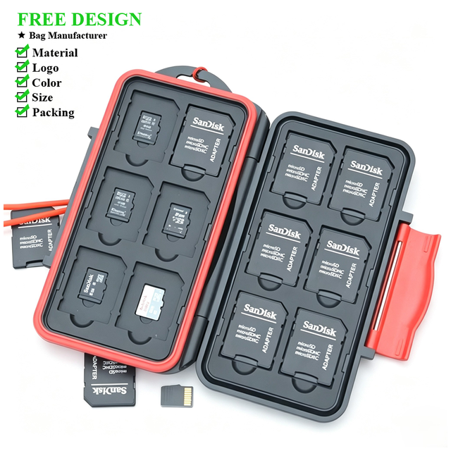 Waterproof Shockproof SD Card Case Multi Functional Digital Accessory for Camera Mobile Phone Memory Card Storage