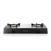 Cuisinière à gaz domestique AKANE A.82614 GPL 2 brûleurs, allumage électronique, flamme puissante, chauffage uniforme, nettoyage facile
