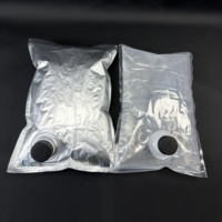 Sac à bavette en aluminium transparent personnalisé en boîte pour distributeur de boissons chaudes à café avec bouchon à vis Sac en plastique pour boissons froides à emporter Sac
