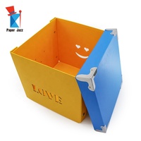Uwowsmile — carton avec 2 poignées ajourée, boîte de rangement carrée et pliable pour jouets pour vêtements, décoration pour la maison