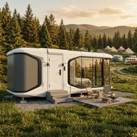 Maisonnette capsule moderne en acier portable à bas prix, pour l'extérieur, mobile, préfabriquée, chambre capsule, hôtel, école, villa