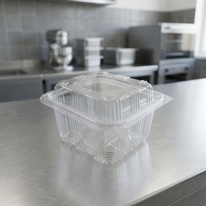 Tapa de PET transparente con bisagra, capacidad de 500 ml / 16 oz, gama de tapas de PET con bisagra - Cajas de PET con bisagra al por mayor para panadería - Product Image 3