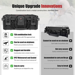 Hộp đựng súng ngắn chiến thuật chống nước KHC TSA IP67, chứa được 1 hộp tiếp đạn Sig, 3 băng đạn, 9 viên đạn, có hỗ trợ OEM, chất liệu nhựa. - Product Image 2