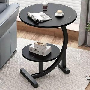 Mesa de Centro para Sala de Estar, Mesa Redonda Pequeña, Mesa Auxiliar Móvil para Sofá, Diseño Creativo y Sencillo para Dormitorio, Balcón, Ocio - Product Image 1