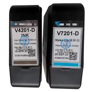หมึกแท้และหมึกเทียบเท่า V4201-D รุ่น V7201-D ชนิด Solvent 750 มล. สำหรับเครื่องพิมพ์ CIJ ยี่ห้อ VJ รุ่น VJ1280 VJ1580 VJ1880 - Product Image 2