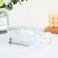 Flacon d'aromathérapie en verre de luxe 150 ml, flacon diffuseur de parfum en verre transparent