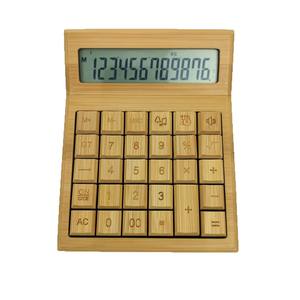 Calculadora Solar de Bambú Samexi de 12 Dígitos, Diseño Ecológico de Madera para Uso en Oficina, Finanzas y Contabilidad - Product Image 3