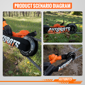 Kit de récupération avec manille souple synthétique 41000 LBS, équipement de remorquage tout-terrain robuste pour SUV, VTT, UTV, camion, Jeep - Product Image 6