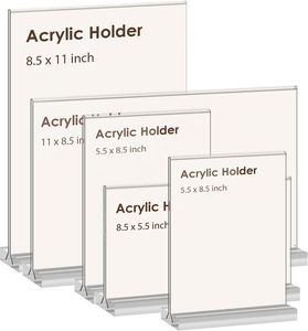 Tùy chỉnh siêu rõ ràng <span class=keywords><strong>Acrylic</strong></span> giữ dấu hiệu với hai mặt PMMA hiển thị đứng cho văn phòng kinh doanh, đám cưới, cửa hàng, bên - Product Image 3