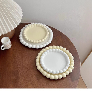 High-End Cream Style Ins <b>Plate</b> <b>Disposable</b> Creative Fruit Pasta Western Food <b>Plate</b> for Parties for Hotels - Product Image 6