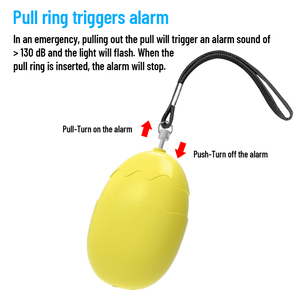 Đèn pin tự vệ dạng móc khóa 140dB, bán buôn số lượng lớn, chuông báo động, móc khóa màu hồng, tự chế móc khóa tự vệ - Product Image 3