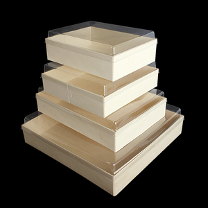 Degradable Eco-Friendly Take Away Wooden Sushi CheeseLunch Bento Catering Meal Rice Vegetable Roll Food Take Out Box
