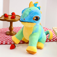 Accessoire en coton personnalisé au design caméléon doux Animal mignon en peluche pour la maison Cadeau d'anniversaire pour enfants Rempli de PP Doublure en maille Soulagement du stress