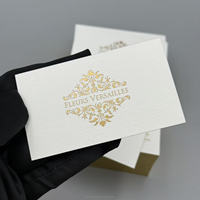 Cartes de visite personnalisées en feuille d'aluminium, carton noir épais, bords dorés, couleur Pantone, image de marque professionnelle haut de gamme