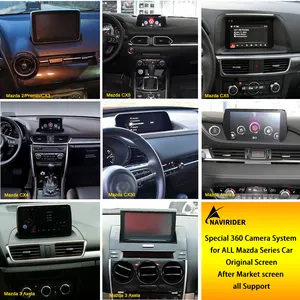 Touch Screen 360 Surround View macchina fotografica per Mazda cx5 cx3 cx7 cx4 cx9 rx7 rx8 Atenza Alexa 6D telecamere per auto Android Screen