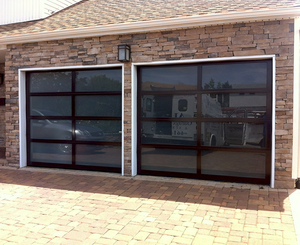 Panel de vidrio aislado transparente personalizado, marco de aluminio, puerta de garaje, otra categoría de puerta - Product Image 3