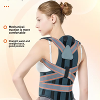 Cyrus Sports Protecteur lombaire universel en néoprène respirant Correcteur de posture avec ceinture de soutien des épaules Attelle dorsale universelle