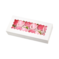 Boîtes à gâteaux en papier blanc avec fenêtre pour articles de boulangerie, cupcakes, tartes, chocolats, fraises