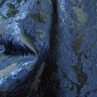 Tissu jacquard brodé de fleurs teintes en fil de qualité supérieure, poids moyen, pour robe printemps-automne JSB-2101F