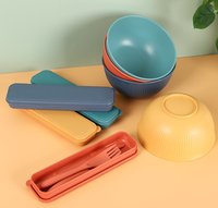 Ensemble de vaisselle en plastique léger sans BPA vaisselle en paille de blé y compris assiettes bols tasses pour les fêtes