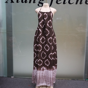 Nuovo Abito Lungo Estivo da Donna, Sexy, Senza Schienale, Stile Etnico Africano Tie-Dye, con Spalline Sottili, Senza Maniche, per Vacanze al Mare e Casual - Product Image 4