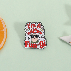 Ich bin ein Pilz – Witziger Pilz-Emaille-Pin, niedliche, ausgefallene Pilz-Brosche, Rucksack-Anstecknadel, lustiges Geschenk, Großhandel - Product Image 2