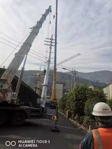 <span class=keywords><strong>Torre</strong></span> Tubular para Línea de Transmisión Eléctrica, <span class=keywords><strong>Torre</strong></span> de Acero Eléctrico Galvanizado en Caliente, Mástil Monopolar, <span class=keywords><strong>Torre</strong></span> de Tubo de Doble Circuito para Línea Eléctrica - Product Image 3