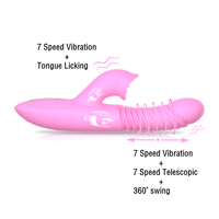 Magischer Intelligenter Heiz- und Stoßvibrator mit Zungensimulation, Klitoris-Stimulator, Saugfunktion und Vagina-Stoßfunktion