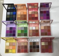 Vente en gros d'ombres à paupières vides personnalisées DIY 9 couleurs palette d'ombres à paupières carrées marque privée ombres à paupières avec miroir