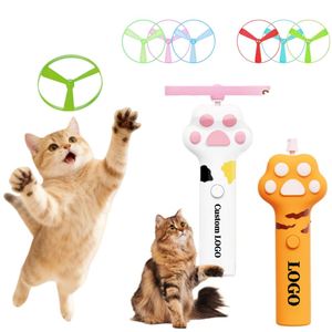 Lanceur de disques interactif rechargeable avec LOGO personnalisé pour chat, 6 disques volants, jouets d'enrichissement pour la chasse, pour chat, chien et animal de compagnie d'intérieur - Product Image 1