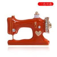 Wowei noir rouge Machine à coudre forme broches broches couturière broche Badge fête bijoux vêtements décor accessoires cadeau