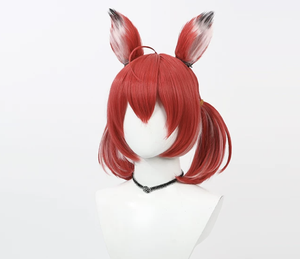 Accesorio de Disfraz de Halloween, Peluca de Cosplay de VTuber Karubi <span class=keywords><strong>Akami</strong></span> con Orejas, IDOL-018 - Product Image 4