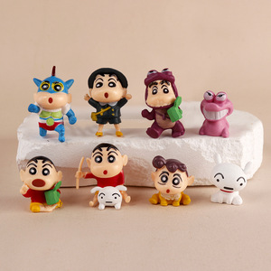 MR Anime Mini Crayon <span class=keywords><strong>Shin</strong></span>-<span class=keywords><strong>chan</strong></span>, Set de 8 Figuras de Acción de PVC de Dibujos Animados, Lindos Juguetes Coleccionables para Decoración de Pasteles - Product Image 4