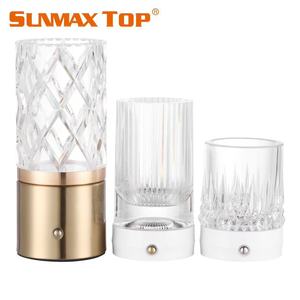 SUNMAX Rechargeable Crystal Vase <b>Lamp</b> <b>LED</b> Table Light with Flower Holder for Restaurant Bar Home Decor - Product Image 5