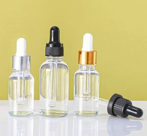 Transparente mate blanco mate negro ámbar 5ML 10ml 15ml 20ml 1oz 2oz 3oz botella cuentagotas de aceite esencial de vidrio - Product Image 2