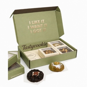 Caja <span class=keywords><strong>de</strong></span> Regalo para 6 Galletas Personalizada con Compartimentos Individuales con Ventana, Caja para Llevar Postres <span class=keywords><strong>de</strong></span> Panadería con Divisores e Insertos - Product Image 3