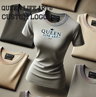 Haut court personnalisable à logo imprimé DTG 100% coton T-shirt personnalisé hauts courts fantaisie pour adolescents