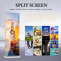 Pantalla LED Plegable y Removible para Interiores, Reproducción de Medios, Publicidad, Fiestas, P1.86, con Soporte de Pie, Disponible en EE. UU. y la UE, DDP