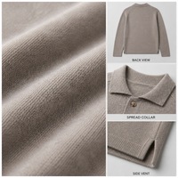 Cardigan en cachemire 100% tricoté, coupe ample, col à revers, simple boutonnage, style pull simple, vêtement d'extérieur en cachemire, logo frontal, Printemps Automne