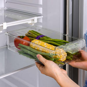 Pull Out PET Refrigerator <strong>Box</strong> Sliding Partition <strong>Fridge</strong> Hanging Organizer Retractable Drawer Type Refrigerator <strong>Storage</strong> <strong>Box</strong> - Product Image 6