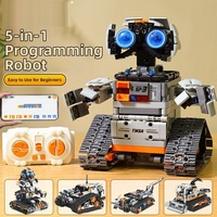 Robot de Control Remoto Programable 5 en 1, Robot Eléctrico para Ensamblaje y Construcción de Bloques