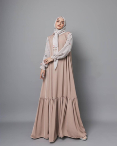 Vestido tradicional musulmán Abaya de seda <span class=keywords><strong>Medina</strong></span> con Hijab Match Servicio OEM Abaya personalizado Abaya de seda - Product Image 3